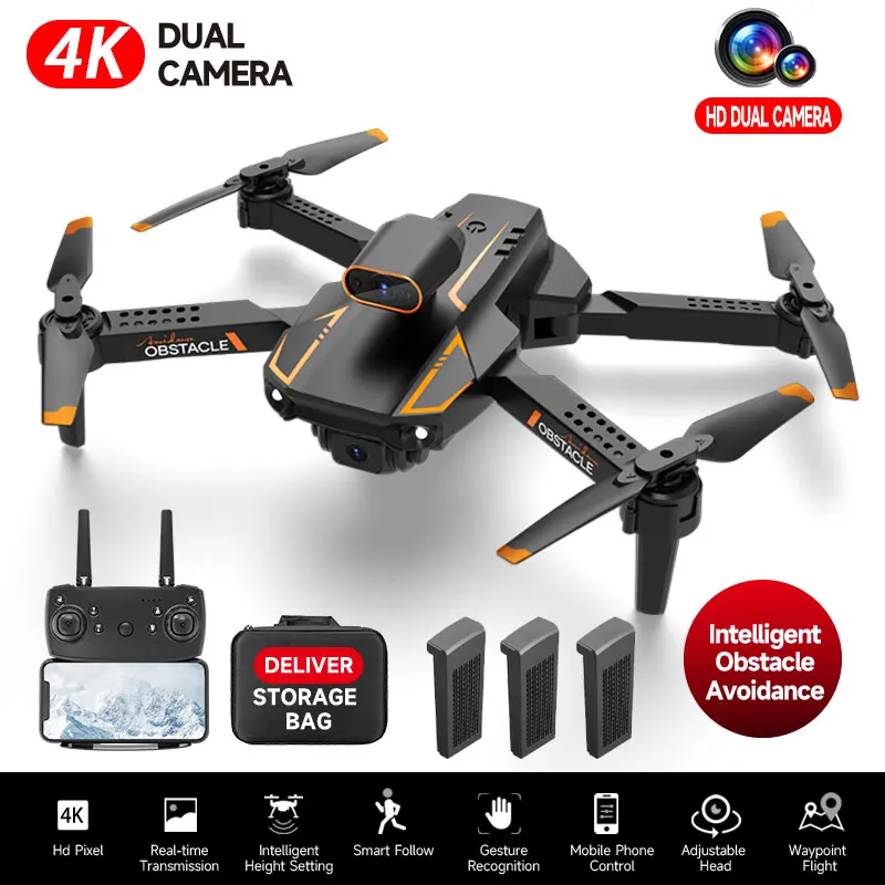 S91 4K Drone Profession Obstacle Avoidance Dual Camera RC Quadcopter Dron FPV 5G WIFI Long Range Remote Control Helicopter Toys photography with drones Camera Drones