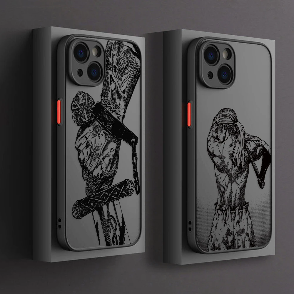 Vinland Saga Anime Black Matte Transparent Phone Case