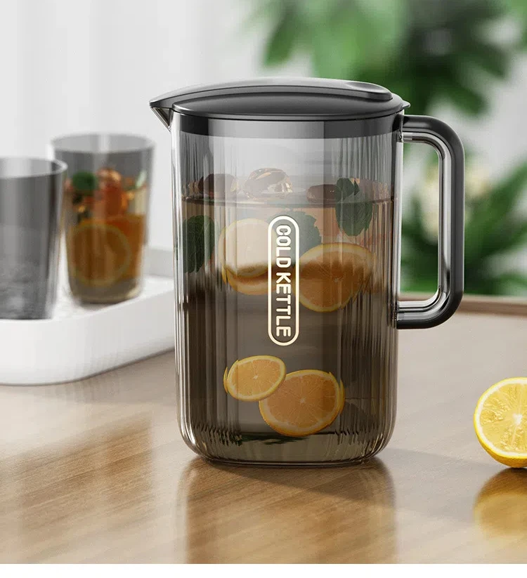 Description Picture 6 of itemWater Pitcher Jug Beverage Pitchers Cold Tea Containers Carafe Kettle Juice Sangria Lemonade Plastic Drinks Fridge Iced Drink