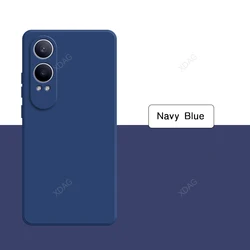 Premium Liquid Silicone Phone Case - High Quality Soft Back Cover for OnePlus Nord CE4Lite (Navy Blue)
