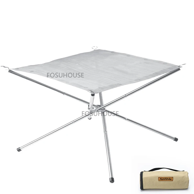 Nordic Stainless Steel Fire Pits for Outdoor Heater Campfire Stand Portable Household Courtyard Winter Folding Barbecue Grill
