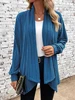Autumn and Winter New Women's Long Sleeve Solid Loose Cardigan Coat Women 6