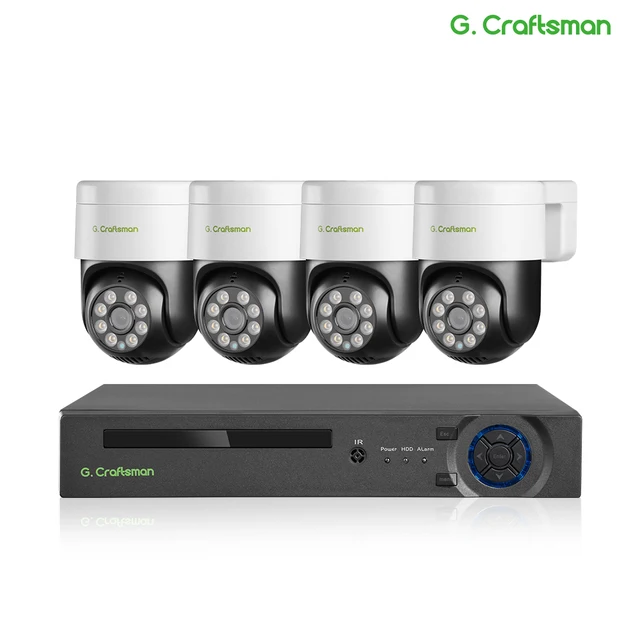 XMeye 8MP POE IP Camera System KIT PT Humanoid Tracking Onvif CCTV Video Surveillance Security Intelligent Alarm G.Craftsman