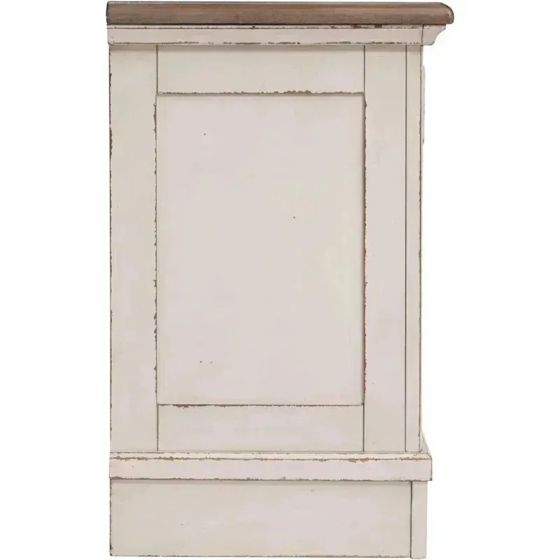 Realyn French Country Three Drawer Nightstand with USB Ports