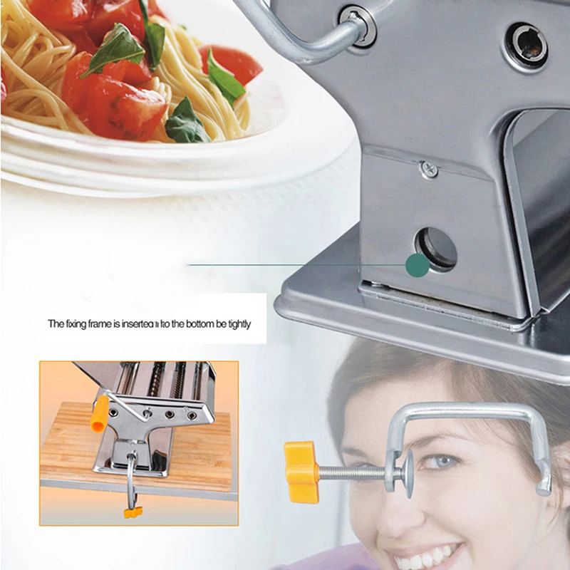Pasta Machine Holder Metal Tool Parts Handle Durable Pasta Machine Holder Replacement for Home Fixing Noodle Maker Clip Kitchen