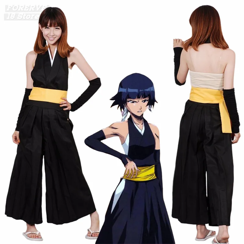 

Cosplay Costume Soifon Sui Anime Bleach 2Nd Division Full Set Battleframe Captain Soi Fon Costume Backless In Stock