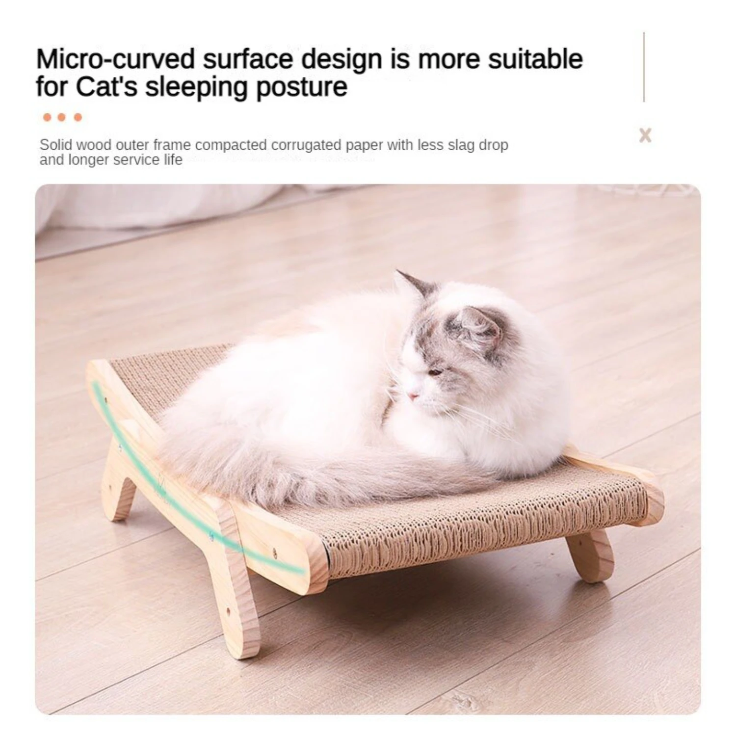 Durable Wooden Cat Scratcher