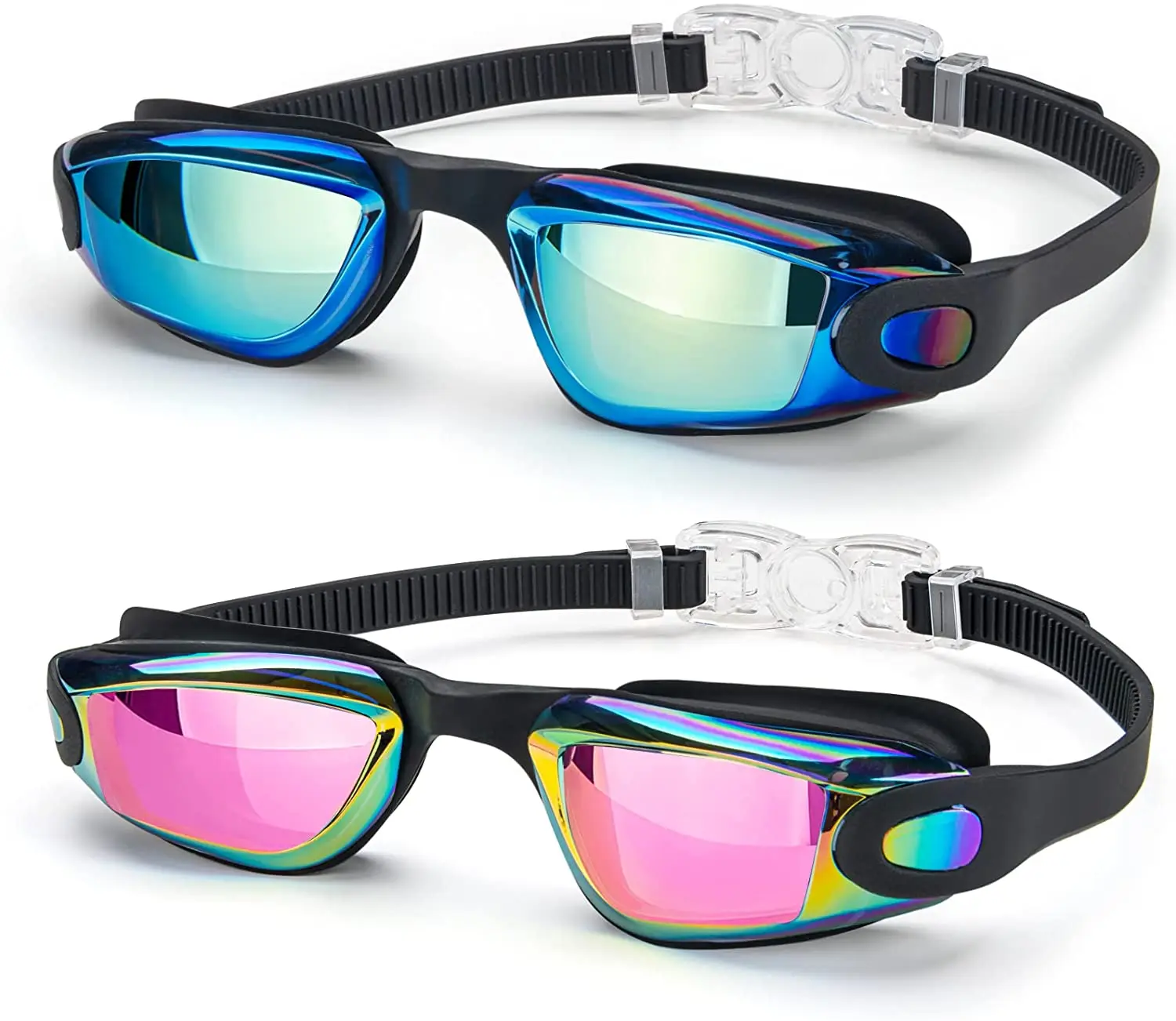 JSJM New Silicone Swimming Goggles Men Women Electroplating Colorful Adjustable Professional Swimming Glasses Waterproof Anti-UV 3
