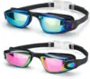 JSJM New Silicone Swimming Goggles Men Women Electroplating Colorful Adjustable Professional Swimming Glasses Waterproof Anti-UV 3