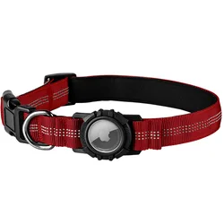 Waterproof Reflective Dog Collar with Soft Padding and Safety Features - S (RD)