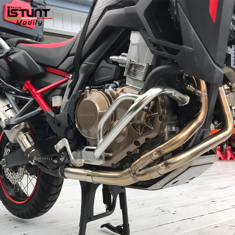 For Crf1100L Africa Twin 2020-2022 Crf1100L Motorcycle Exhaust Muffler Escape Moto Stainless Steel Modify Front Mid Link Pipe - Image 2
