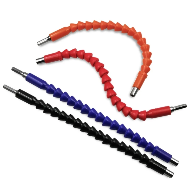 

4Pieces Flexible Shaft Extension Screwdriver Drill Bit Holder Link for Electronic Drill Screwdriver Soft Shafts
