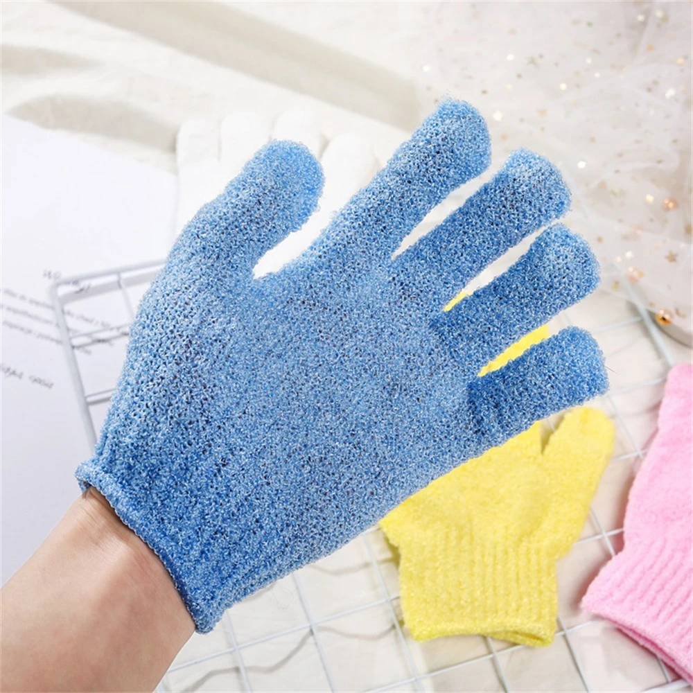 Fünf Finger Bad Handschuhe Haushalts Dusche Handtuch Peeling Körper Waschen Kinder Startseite Versorgung Elastische Wischen Zurück Bade Reinigung Handschuhe