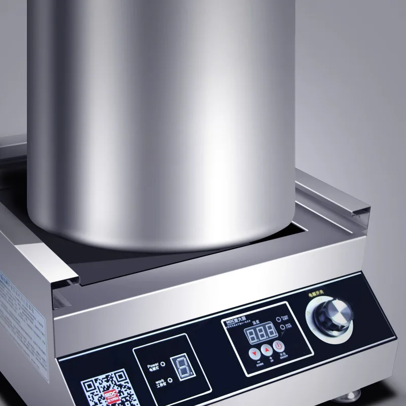 Commercial Induction Cooker 5000w Plane High Power Soup Braised Noodle Cooker Commercial Electric Stove Restaurant Canteen 380V