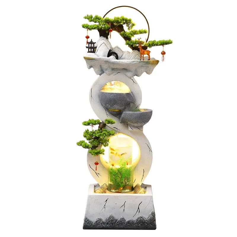 

Flowing Water Ornaments Self-Circulating Water Floor Landscape Ornament Fish Tank