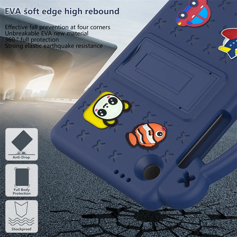 Eva Shockproof Tablet Cover For Kids Shockproof Case para Samsung Galaxy Tab a9 Plus Alça de Ombro 11 Pol 87 Pol 2023 - Imagem 3