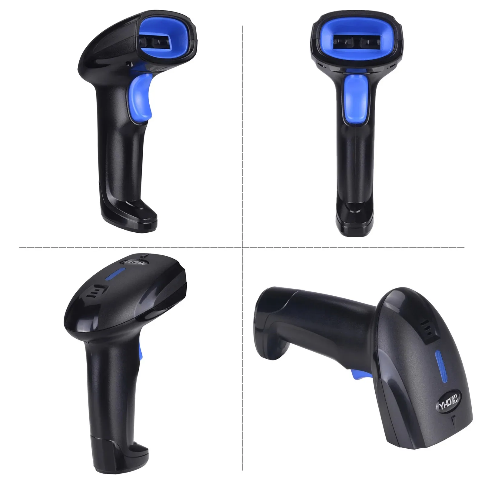 2-in-1 2.4G Wireless Barcode Scanner & USB Wired Barcode Scanner Automatic Handheld Rechargeable 1D Bar Code Reader