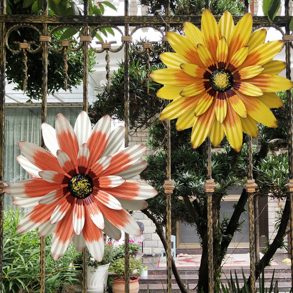 

Wrought Iron Daisy Wall Hanging Metal Flower Wall Sculptures Art Decorations For Kitchen Living Room Bedroom Terrace Backyard