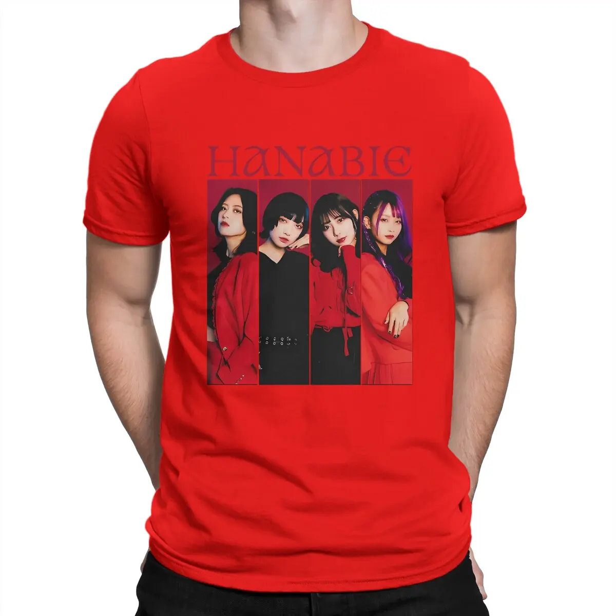 thumbnail image 1 of Camisetas para hombre BAND Crazy Cotton Tees Camisetas Hanabie de manga corta Camisetas de cuello redondo Ropa de regalo, 1 of 7