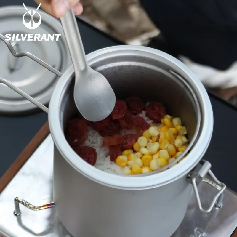 Pure Titanium Pot Cooking Multifunctional Outdoor Camping Large Capacity Pot Cooking Artifact Boiling Water