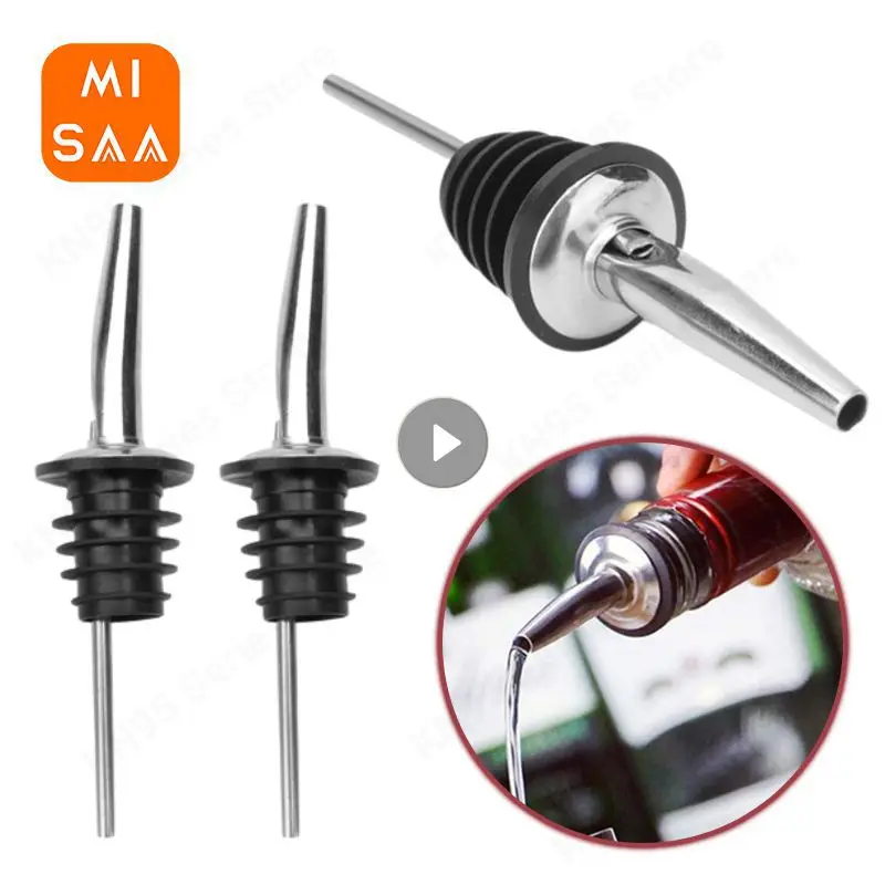 

5pcs Stainless Steel Stopper For Bottle Wine Olive Oil Pourer Dispenser Spout Bottle Pourer Stopper For Bottle Kitchen Bar Tools