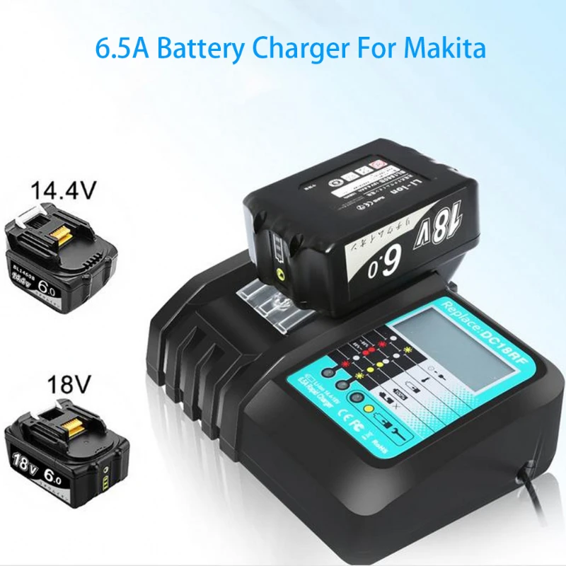 14.4V-18V Rapid Battery Charger for Makita DC18RF/RC Li-ion Bl1860 BL1850 Bl1830