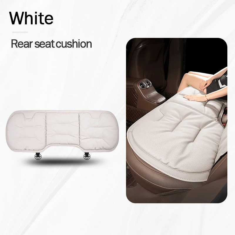 Premium Leather Universal Car Seat Cushion Cover - All-Season Auto Interior Protection Pad
