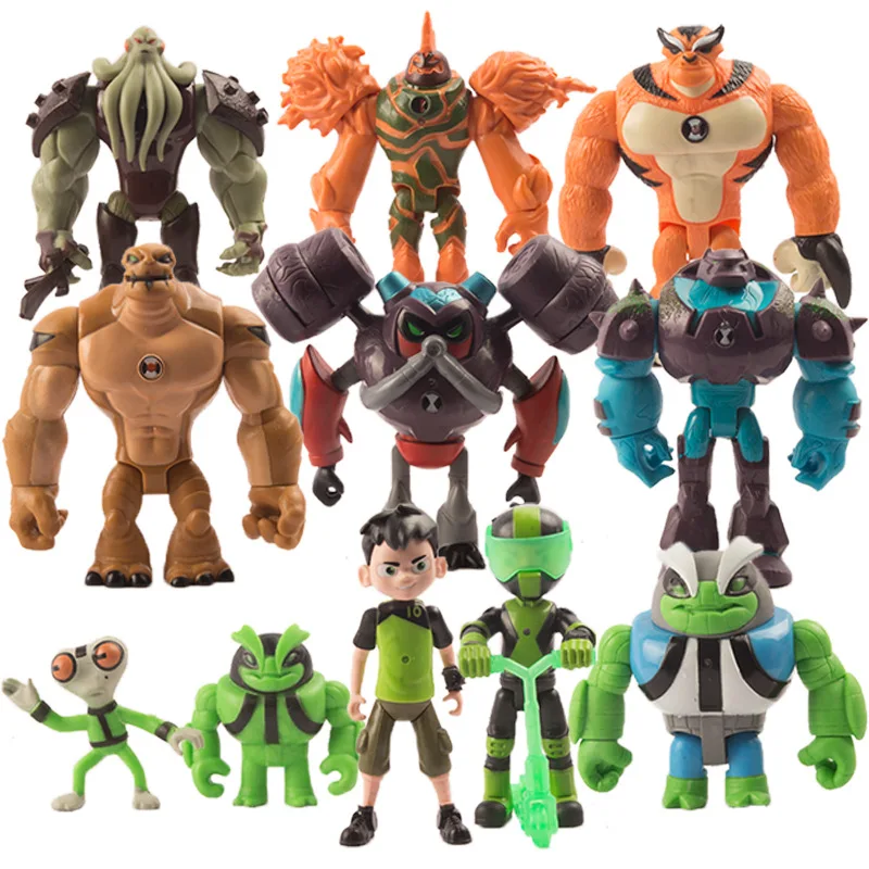 

Cartoon Anime Game Ben 10 Protector of Earth Action Figures Toys PVC Collection Model Dolls Home Decor for Kids Birthday Gifts
