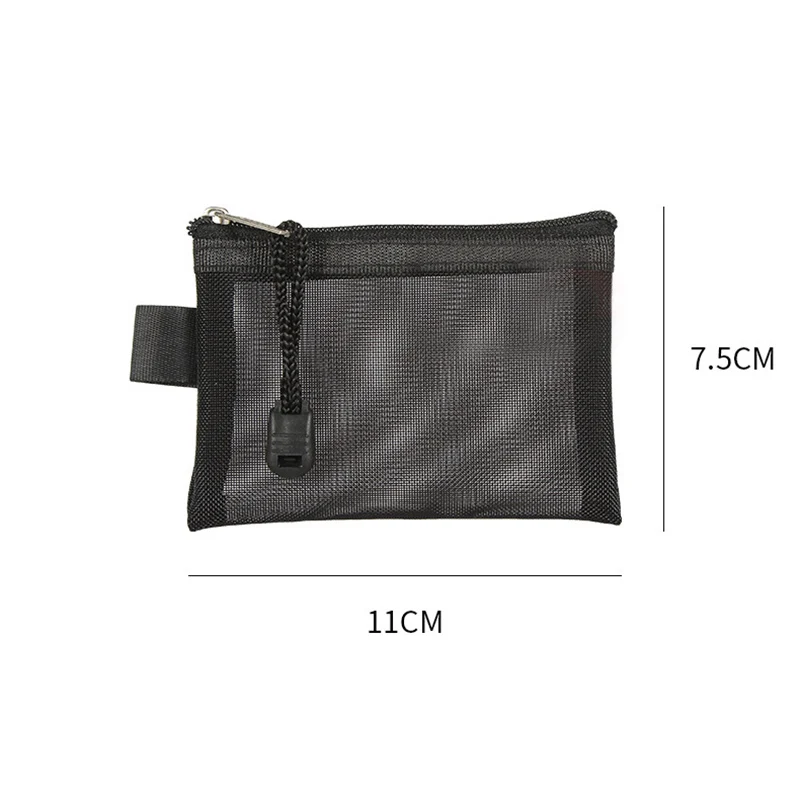 Zipper Pouch Traveling Small Coin Wallet Mini Mesh Coin Bags Money Earphone Data Line Storage Bags Bus ID Credit Card Holder coin purse card wallet coin wallet