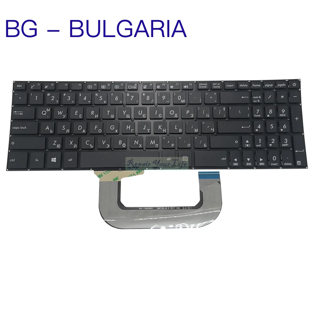 Teclado bg fr gr ru para Asus Vivobook X705 M705 F705 F705u F705q A705m M705b M705ba P1700 P1700u Bulgária Francês Azerty Alemão - Imagem 2