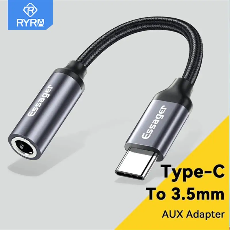 

RYRA USB C Earphone Cable Adapter 3.5mm Female To Type C Male Headset AUX Audio Cable Converter For Huawei P40 Xiaomi Oppo Plus