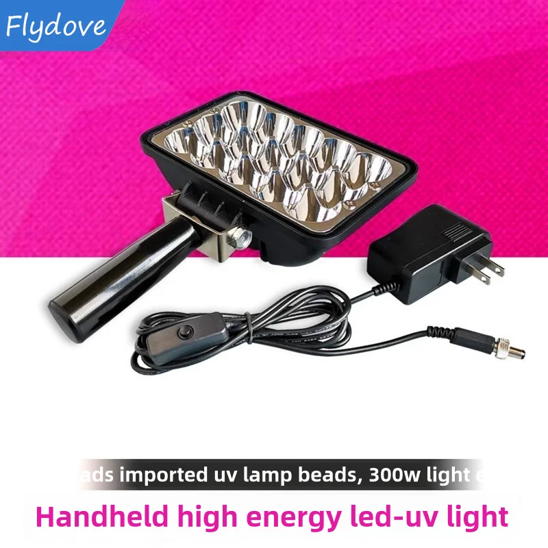 Handheld UV Curing Lamp Handle UV Lamp 300W Shadowless Adhesive Plate Printing Crystal Drop Glue Resin Ink Paint LCD Screen