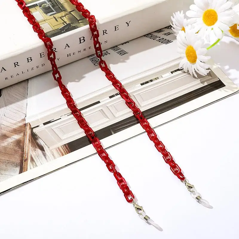 Fashion Acrylic Women Largands Glasses Chains Reading Sunglasses Chain Holder Cord Eyeglasses Hanging Neck Chain Face-Mask Chain