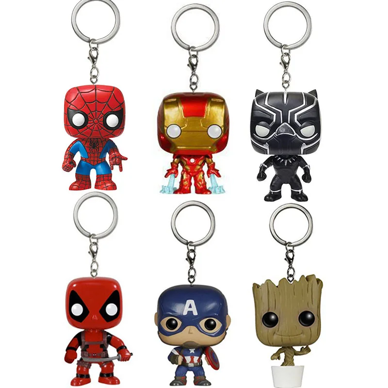 

Disney KeyChain Movie Cartoon Character Guardians of the Galaxy Key Ring Pendant Charm Teens Accessories Children's Toys Gift