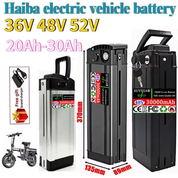 Silverfish-Batterie Pour Vélo Électrique, 48V,,20Ah, 30Ah, 17Ah, Batterie Haute Capacité, Celle 18650 Potenza 500-3000W