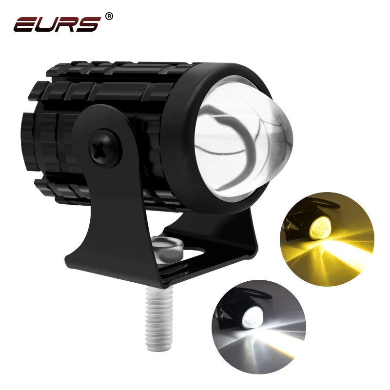 2X Spot LED pour Phare Moto Double Couleur