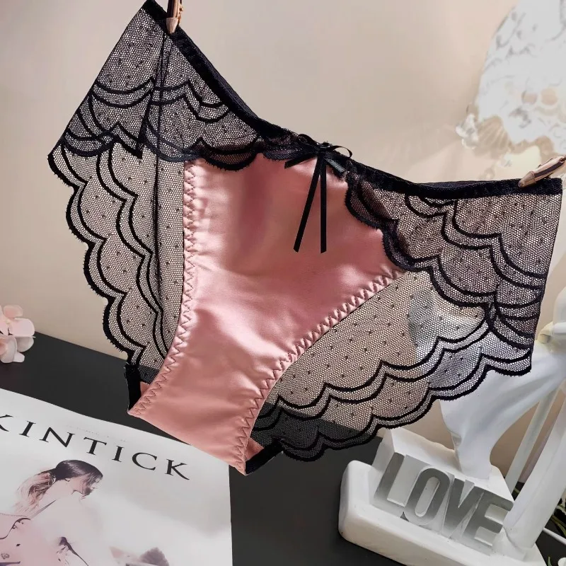 

High-end Lace Triangular Panties Women Charming Sexy Traceless Low-waisted Hot Sexy Briefs 2024 New Famale Temptation Underwear