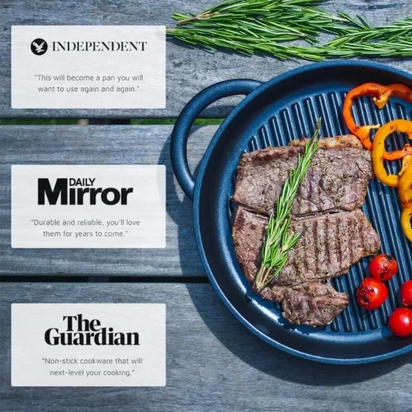 The Whatever Pan Cast Aluminum Griddle Pan for Stove Top - Lighter than Cast Iron Skillet Pancake Griddle with Lid 5
