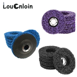 Roue de polissage pour peinture, 5 pièces, disque de meulage pour enlever la rouille, en acier inoxydable, accessoires pour meuleuse d'angle, trou intérieur de 22mm 