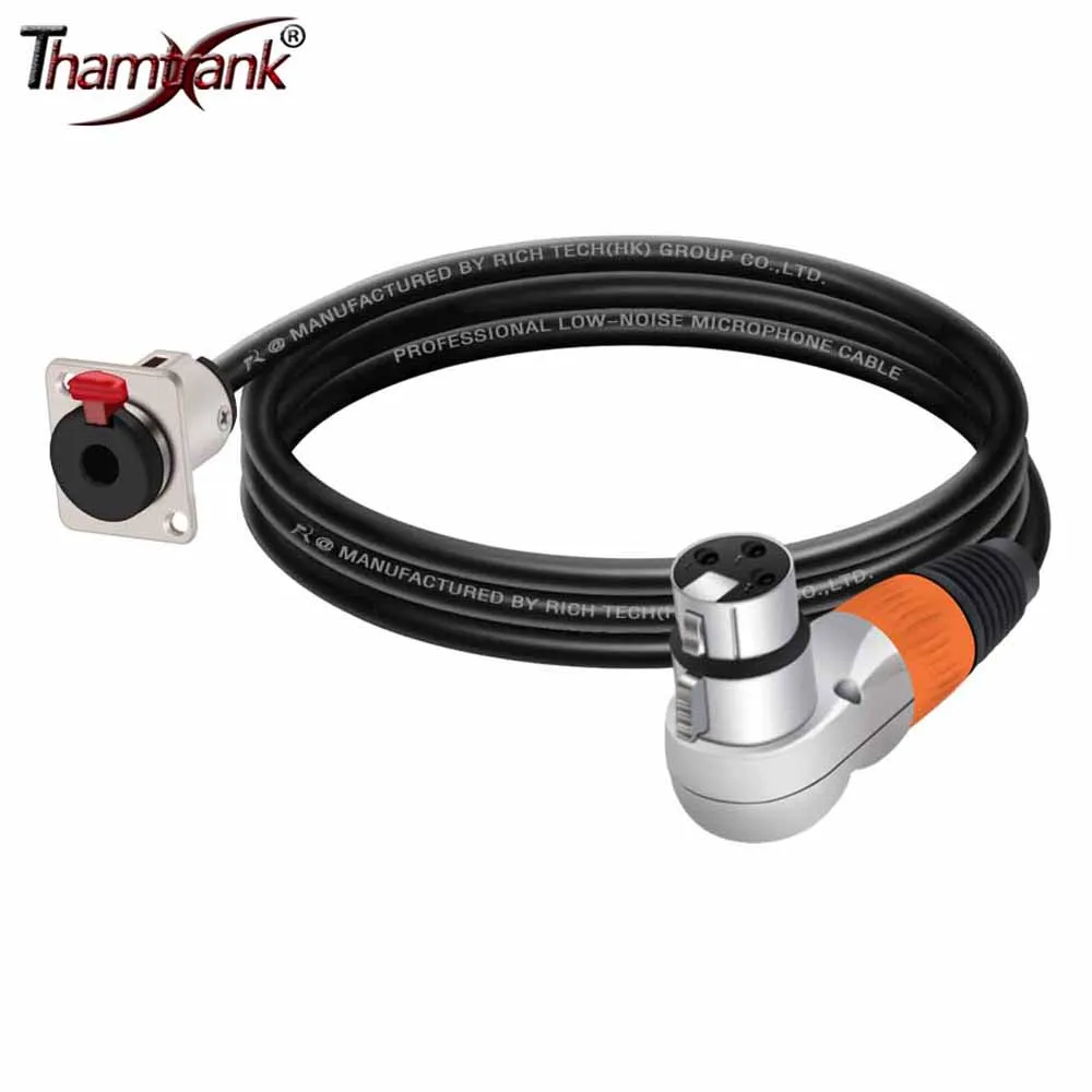 6,35 mm 1/4 Zoll TRS-Buchse, Panel-Buchse auf rechtwinkligen 3-poligen XLR-Stecker/Buchse, Audio-Verlängerungskabel-Konverter, kompatibel mit MIC