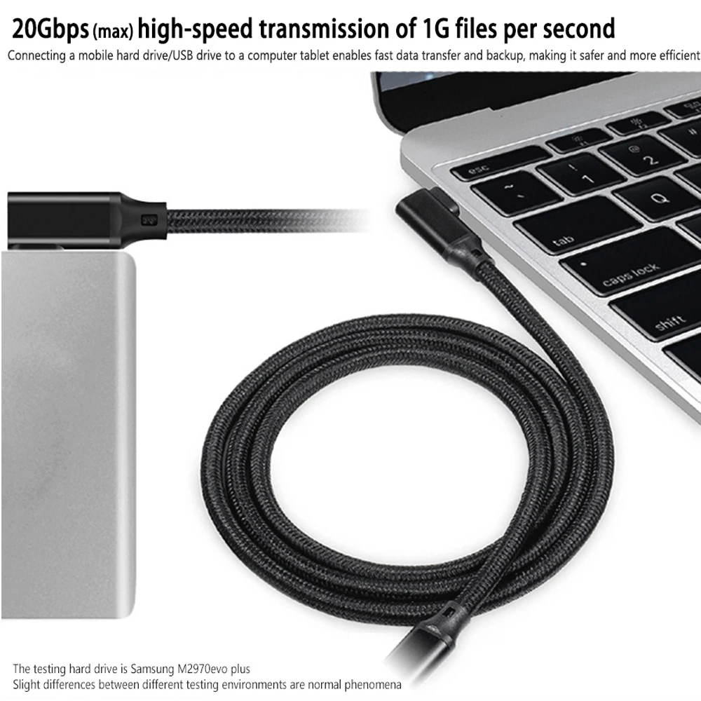 UGOURD 4K 20Gbps Elbow USB C Cable Fast Charge Type C For Iphone 15 PD100W 5A Quick Charge For Apple MacBook Pro Samsung Xiaomi BEST SELLERS