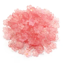 Vibrant 11mm Multi - Colored Acrylic Flower Beads - 200pcs Set (Red)