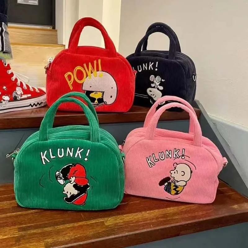 

Anime Sanrio Canvas Bag Snoopys Accessories Cute Cartoon Kawaii Crossbody Shoulder Handbag Embroidery Versatile Toys Girls Gift