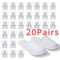 Disposable Slippers 10/20 Pairs Cotton of Closed-to Bathroom Slippers Suitable Suitable Home Guest Hospitality Shoes Cheap SPA 1