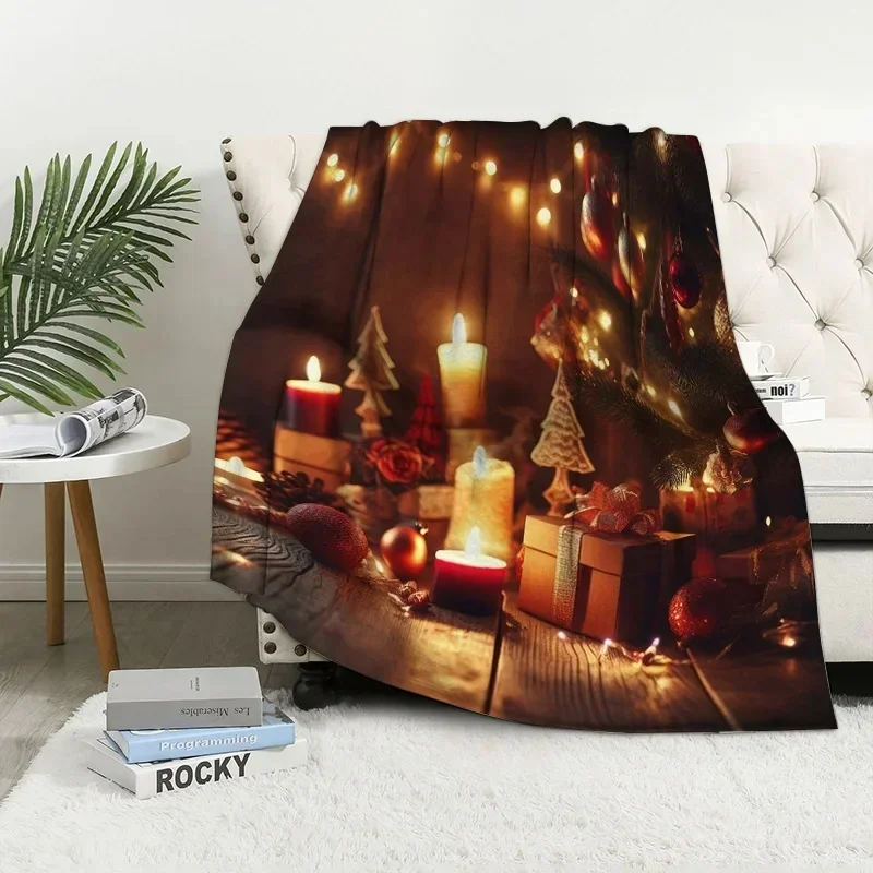 Weihnachtsdekoration Decke Überwurf Sofadecke Tagesdecke Bett flauschige weiche Decken Plaid Modern einfach Frohe Weihnachten Winter – Detail 9
