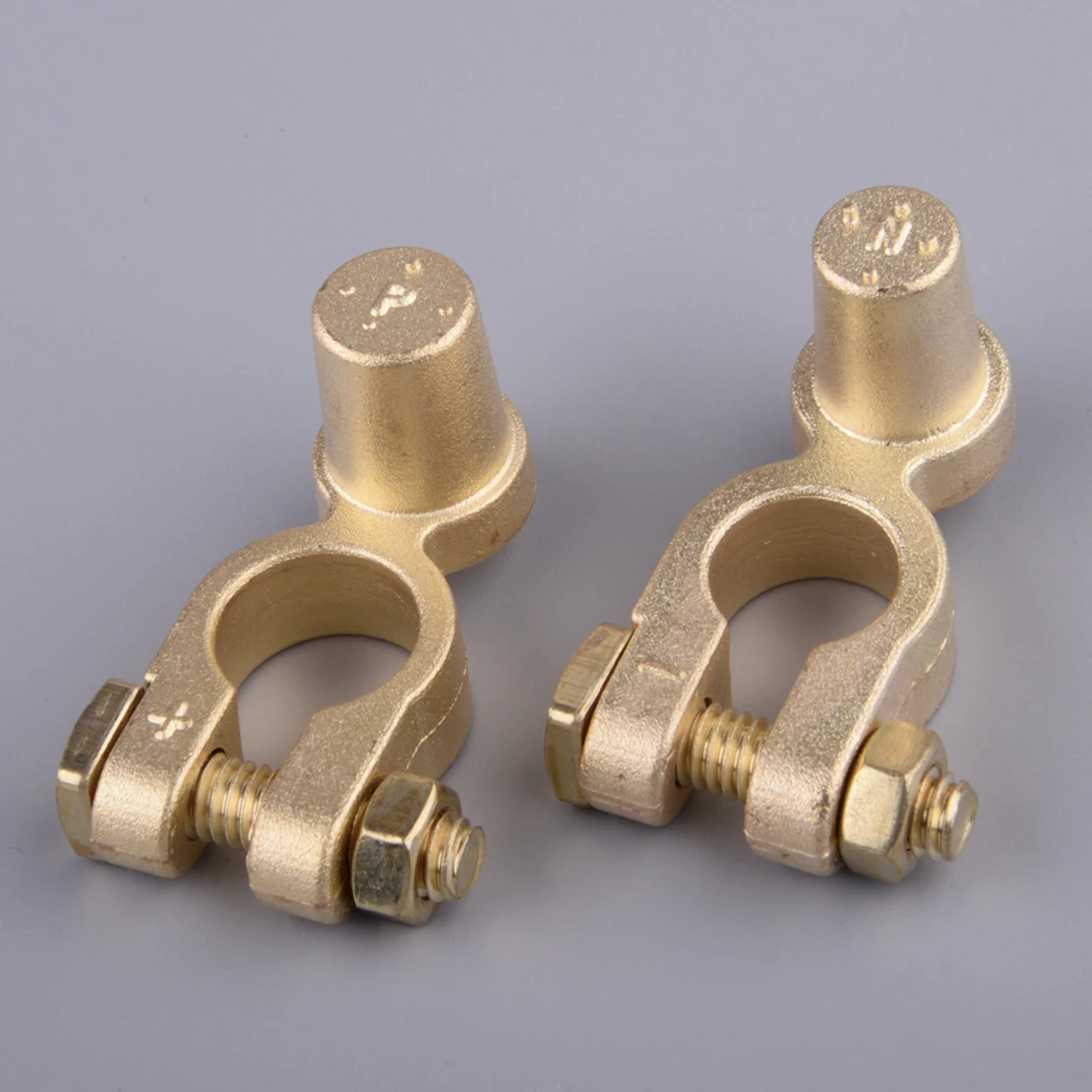 

1 Pair Brass Car Battery Terminal Connector Top Post Positive Negative Fit for SAE To JIS Universal