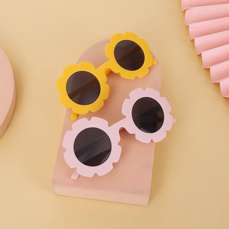 New Sun Flower Round Cute kids sunglasses UV400 for Boy girls toddler