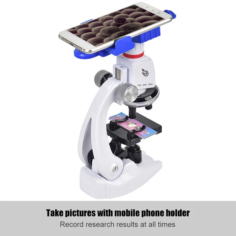 Petit Microscope Portatif 250x LED – Laboratoire De Poche Pour Enfants, Grossissement HD, Sécurisé, Avec Dragonne Et Accessoires, Cadeau Scientifique
