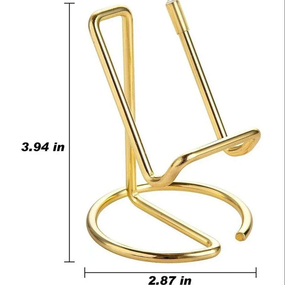 1Pcs 황금 책상 전화 홀더 금속 명함 홀더 전화 랙 사무 용품 데스크 디스플레이 스탠드 데스크 액세서리