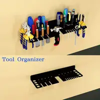 Wall Mount Tool Storage Rack, Screwdriver Holder,Pliers Organizer, Wrench Utility Shelf,38 Holes for Variety of Small Hand Tools 2